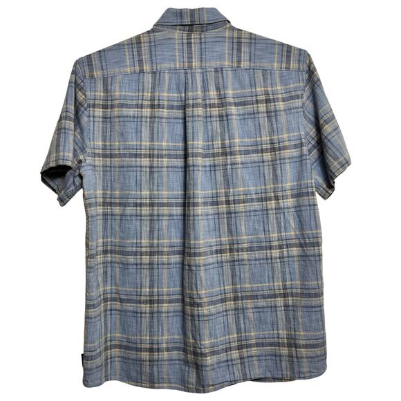 ROWM Blue Plaid 100% Cotton Button-Front Shirt - L Excellent (2844) - Picture 3 of 3